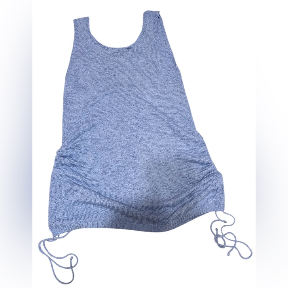 Blue Knit Swim Coverup - Picture 2 of 7